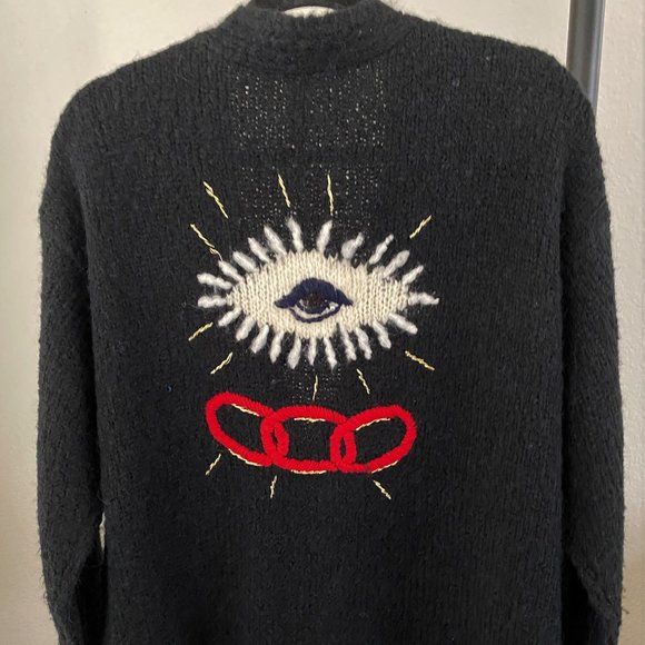 RAQUEL ALLEGRA LOVE EYE EMBROIDERED CARDIGAN  ) or XS - Picture 7 of 12